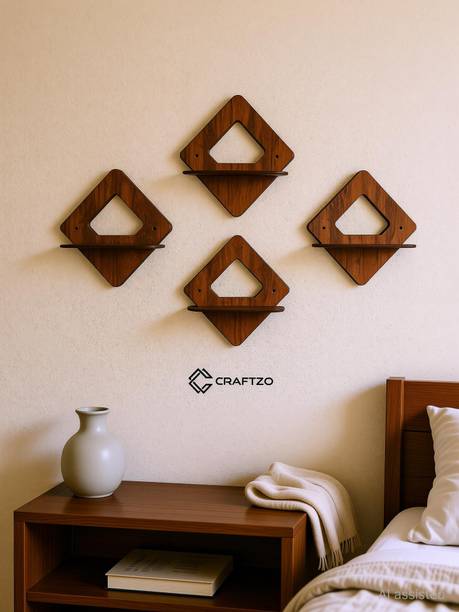 Craftzo Wall Shelves / Planter Stand/Decorative Wall Hanging/ Wooden Wall Shelf