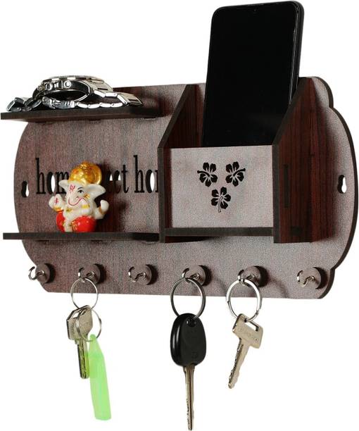 FMSA4 wall rack shelf full multi parpose key holder Wooden Wall Shelf