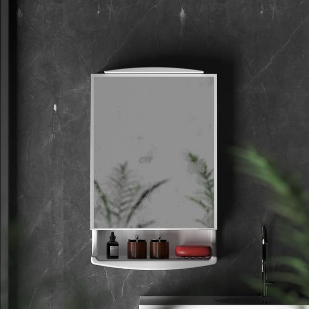 GLOXY Bathroom Mirror Cabinet 6-Shelf Polypropylene Storage Rack & Washbasin Organizer Polypropylene Wall Shelf