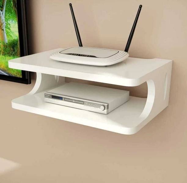 Classic Handicraft top Box Stand wiFi Holder Set top Box Stand MDF (Medium Density Fiber) Wall Shelf