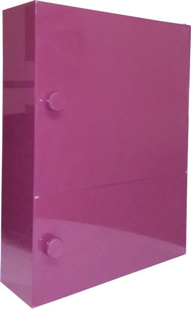 WINACO Aarti Burgundy 14 x 4.5 x 18 inch Bathroom Storage Wall Cabinet Acrylic Wall Shelf