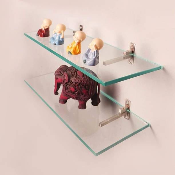 windowera Glass Shelf Suitable For Bathroom, Kitchen, Living room, Glass Wall Shelf