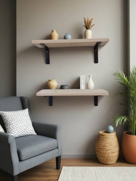 MRIG KUNIKA Wooden Wall Shelf