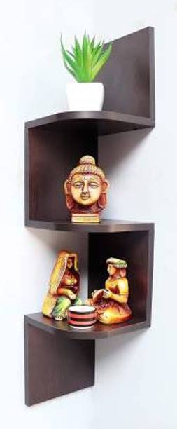 Mark Wood Wall Mount Corner Rack Shelf Wooden Wall Shelf