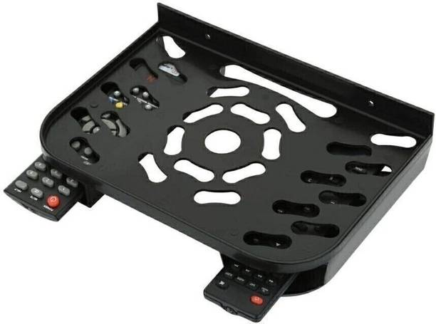 onum Set Top Box Stand Wall Mount Router Stand with Remote Holder Setup Box Stand Plastic Wall Shelf