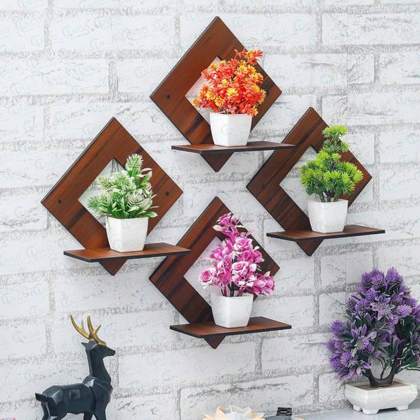 KESHARJI Wooden Wall Shelf Shelves Art Hanging Decor for Wall