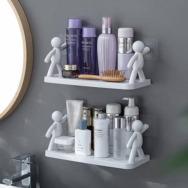 WORA 2 pc Home Decore Living Room Decoration Plastic Wall Shelf Plastic Wall Shelf
