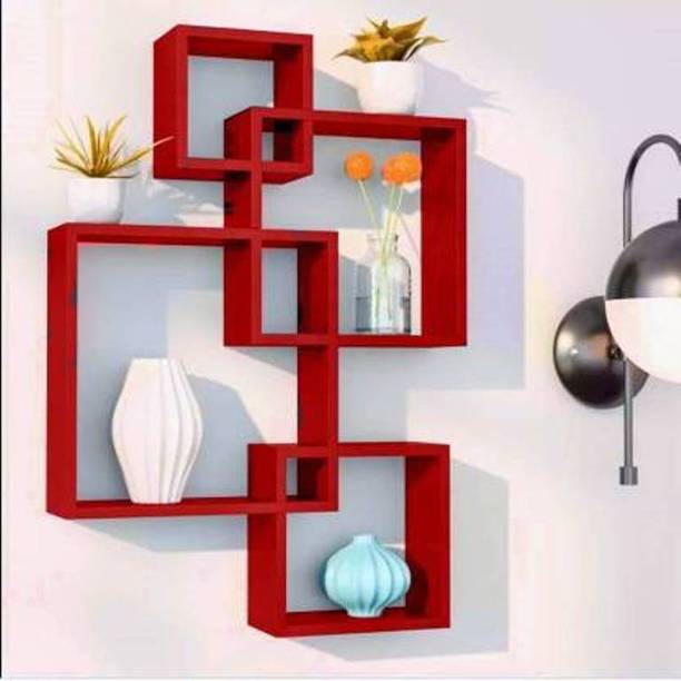 Mark Wood New Wall Mount New Plus Shaped Engineered Wood Display Unit