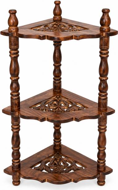 Blooming wooden shelf corner Wooden Wall Shelf