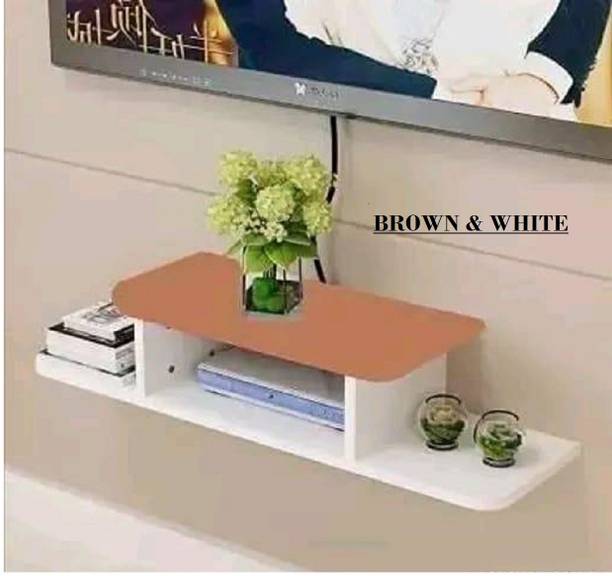 Heavenart Heavenart Wall Mount Setup Box Stand for Home | Wall Shelf for Holding वुडेन, MDF (मीडियम डेंसिटी फाइबर) वॉल शेल्फ