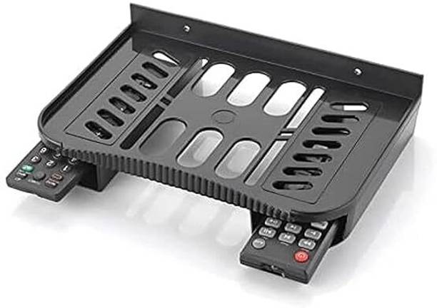 DXDT Wi-Fi Router/Setup Box Stand with 2 remote holder wall Mount प्लास्टिक वॉल शेल्फ