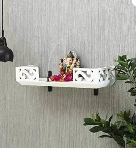 woodinzo woden wall temple with bells Wooden Wall Shelf MDF (Medium Density Fiber) Wall Shelf