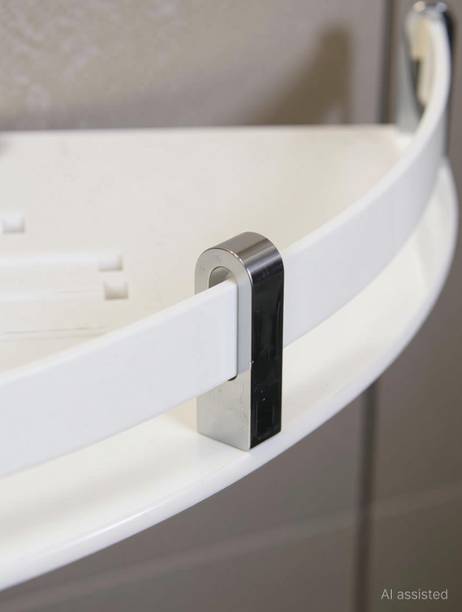 Sarvatr Acrylic Bathroom Shelf Corner Shelf Stand Plastic Corner Shelves (8 X 8 Corner) Acrylic Wall Shelf