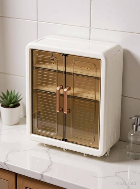 DIMAZOFLY Bathroom Wall Cabinet |Vanity Storage Cabinet for Bathroom Plastic Wall Shelf
