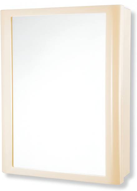 Prayag Bathroom Mirror Cabinet 330x430mm, Wall Mounted Storage, Accessories Organizer Polypropylene Wall Shelf