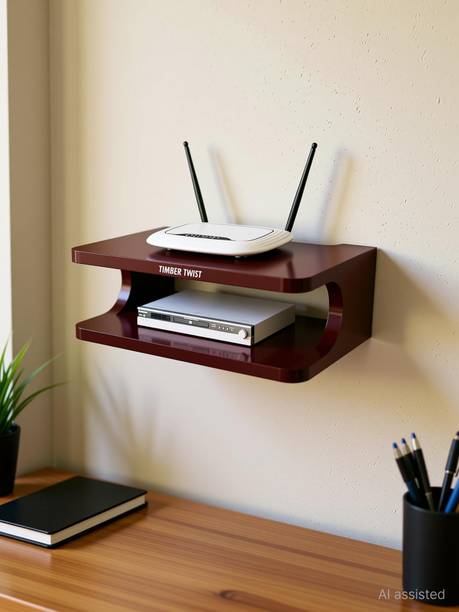 TIMBER TWIST SET TOP BOX SATND MDF (Medium Density Fiber) Wall Shelf