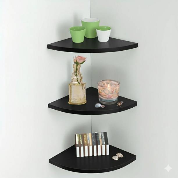 Aliya Handicrafts Corner-Max Wall Shelf Wooden Wall Shelf