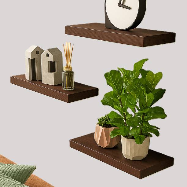 WOOD 49 24X8X3BP-153 Wooden Wall Shelf