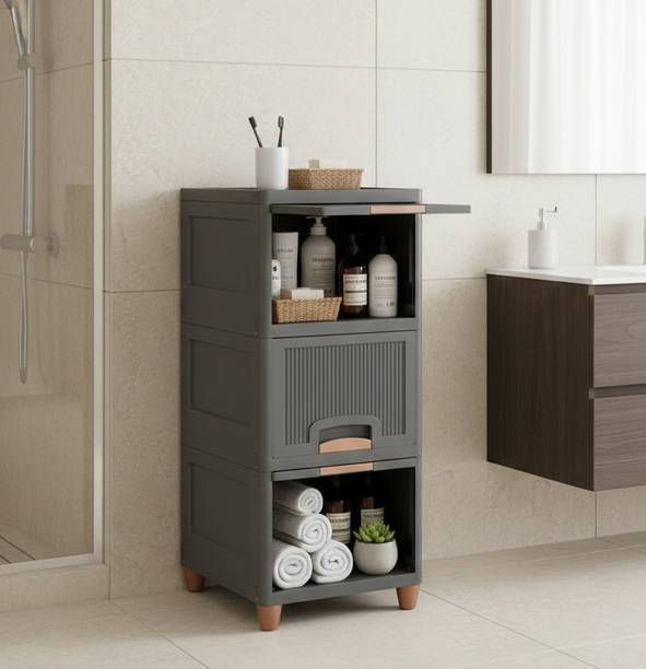 Maxtid Multi Layer Bathroom Kitchen Cabinet Plastic Wall Shelf