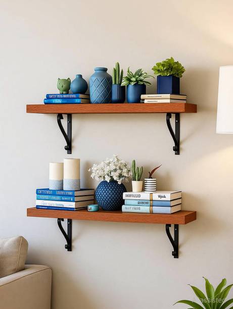 Mighty Home Modern Wall Mounted Orginiser for Home & Office (DIY) Wooden Wall Shelf