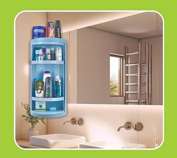 Zahab bathroom corner cabinet Plastic Wall Shelf