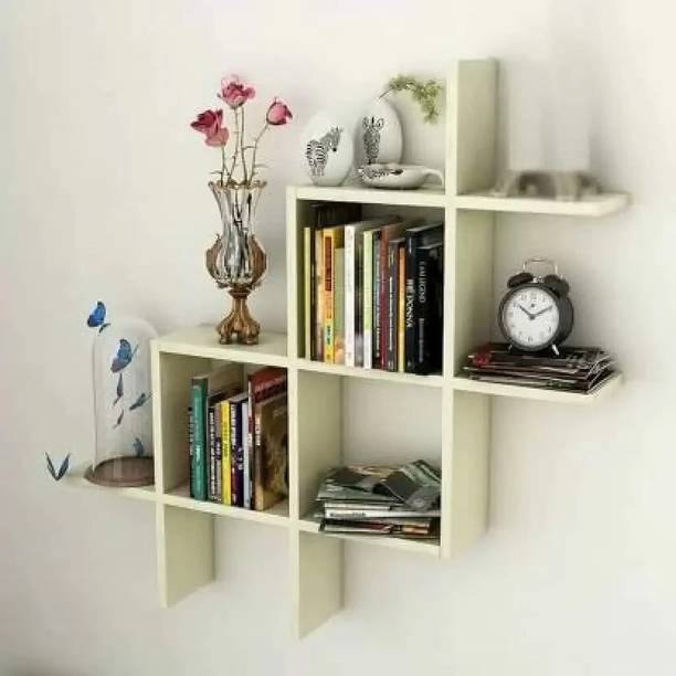 Star Handicrafts Wall shelf Book Shelf Wall Mounted Hanging Decorative Shelf MDF (Medium Density Fiber) Wall Shelf