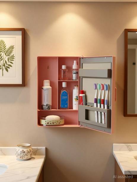 Zahab Bathroom mirror Storage Cabinet Basin Cabinet plastic wall cabinet Plastic Wall Shelf