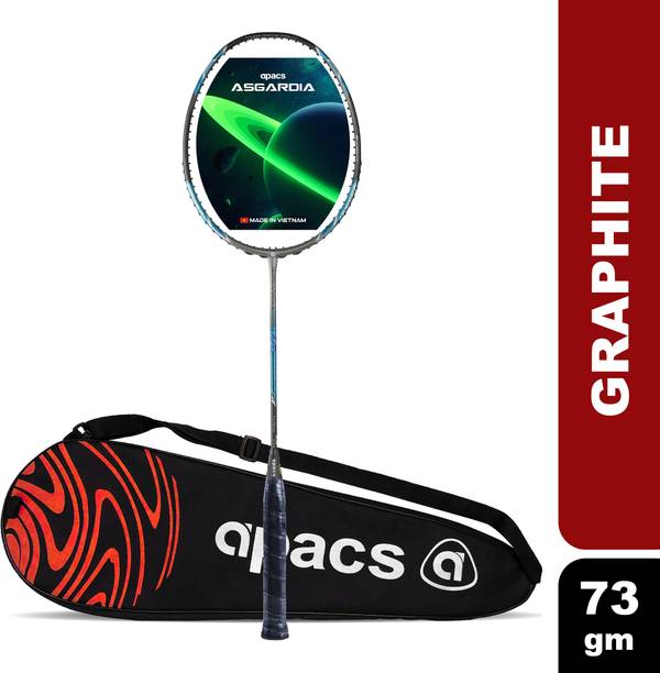 apacs Asgardia Control (73G, 35LBS) Grey, Blue Unstrung Badminton Racquet