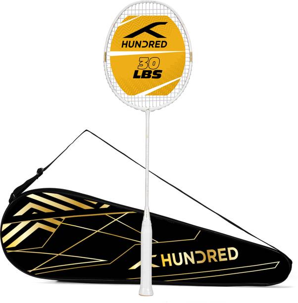 Hundred IONIQ TURBO White Strung Badminton Racquet