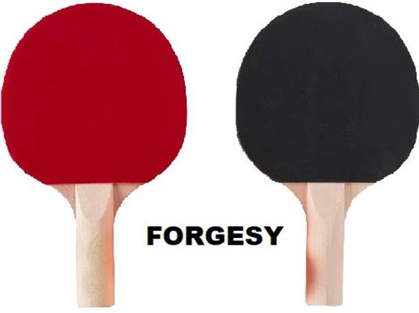 ABG Table Tennis Racket Red & Black Set of 2 Pcs Red, Black Table Tennis Racquet