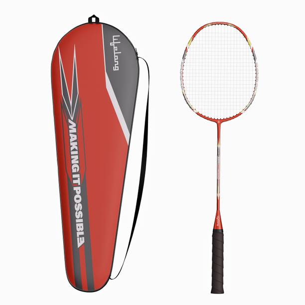 Lifelong full carbon badminton racket with racket cover Red Strung Badminton Racquet