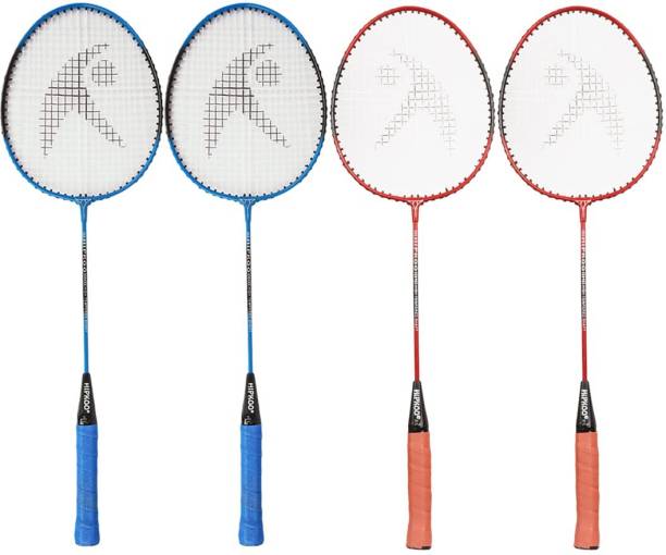 Hipkoo Sports 4 Crash Wide Body Aluminum Multicolor Strung Badminton Racquet
