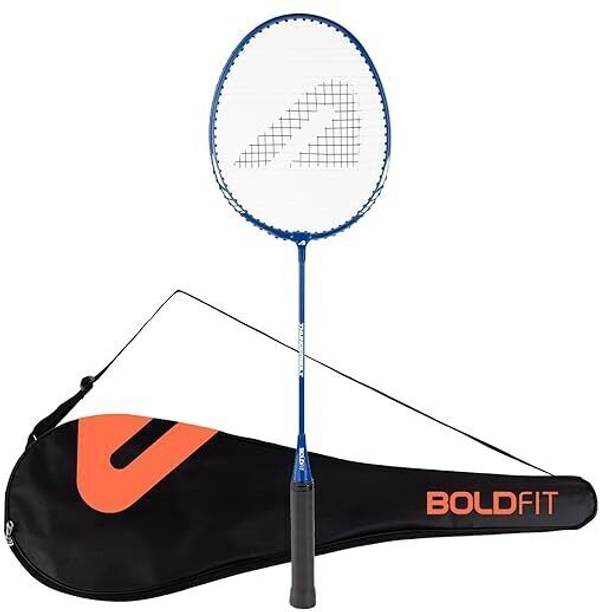 बोल्डफिट Badminton Racquet with Cover Bag Badminton Racket Shuttle Racket Shuttle Bat नीला स्ट्रंग बैडमिंटन रैकेट