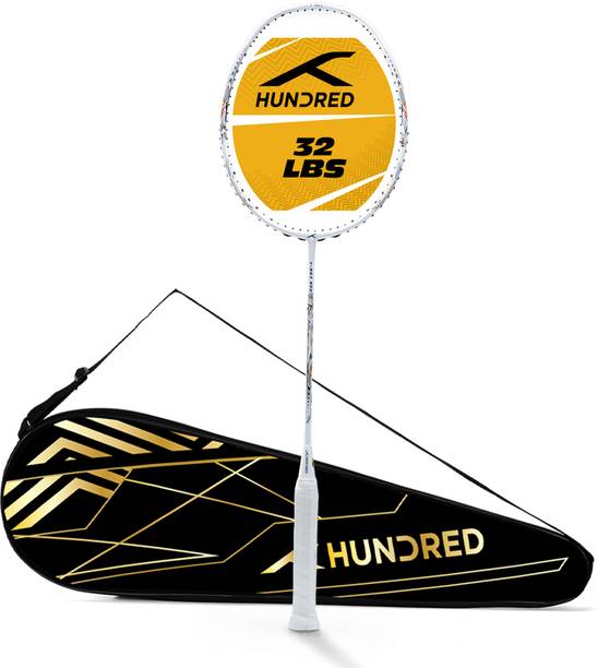 Hundred T-REX 800 White Strung Badminton Racquet
