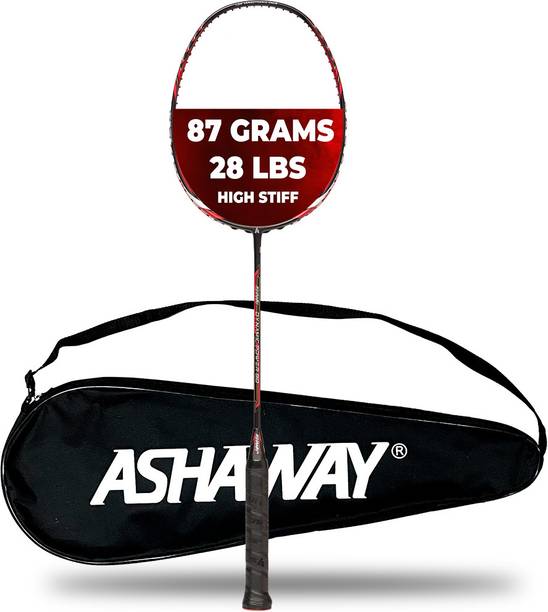 ASHAWAY Dynamic Power 90 With Gutting & Unstrung Racket Black, Red Unstrung Badminton Racquet