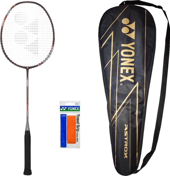 YONEX Astrox Attack 9 (Made in India) Towel Badminton Grip Red Strung Badminton Racquet