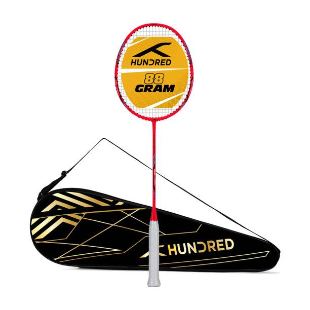 Hundred POWERTEK 2000 PRO Red Strung Badminton Racquet