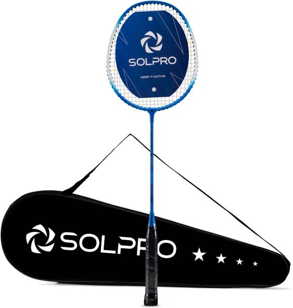 SOLPRO VANGUARD 8 Aluminium Badminton Racket with Full Cover Bag Blue Strung Badminton Racquet