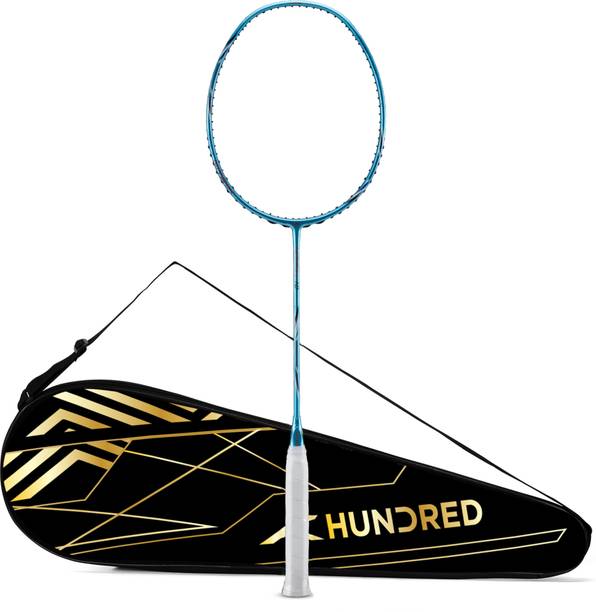 Hundred Nitrix 10 Badminton Racket 5U (Unstrung) Attacking Racket | Full Cover Included Blue Unstrung Badminton Racquet