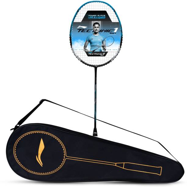 LI-NING Tectonic 1S Silver, Blue, Black Strung Badminton Racquet