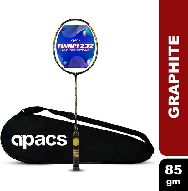apacs Finapi 232 Limited Edition (38 LBS Tension) Made in Vietnam | Japanese Graphite Black, Gold Unstrung Badminton Racquet