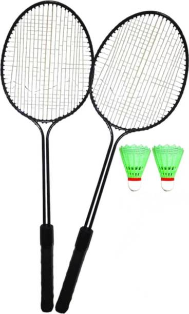 Dezna Muscle Power Custom Strung Badminton Racquet (Pack of 1 Pair) With Shuttle cock Multicolor Strung Badminton Racquet