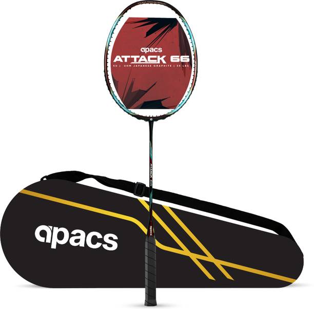 अपैक्स ATTACK 66 (35LBS, 100% UHM GRAPHITE) लाल अनस्ट्रंग बैडमिंटन रैकेट
