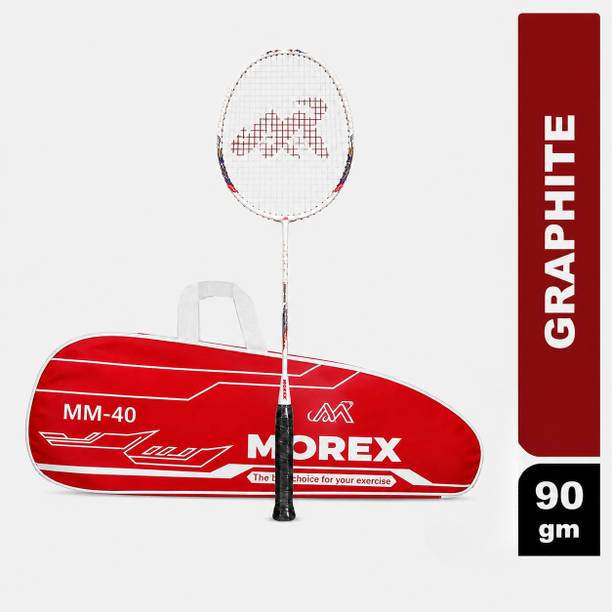 MOVEX Morex Carbon Graphite Badminton Racket With Full Cover Bag | Blue & Red Multicolor Strung Badminton Racquet
