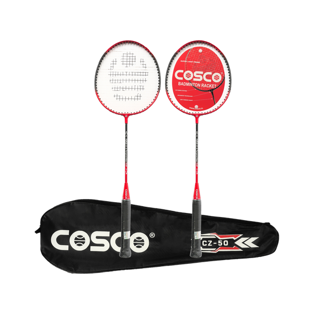 COSCO CZ 50 Twin Red Strung Badminton Racquet