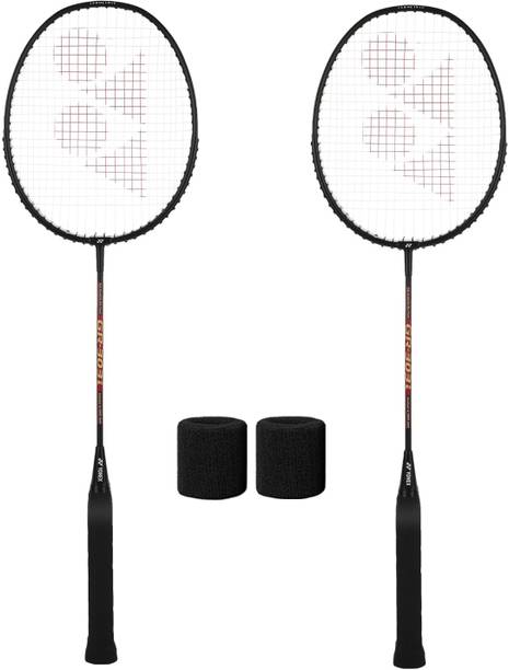 YONEX GR-303i Badminton Racket (Made in India) With Wrist Band Black Strung Badminton Racquet
