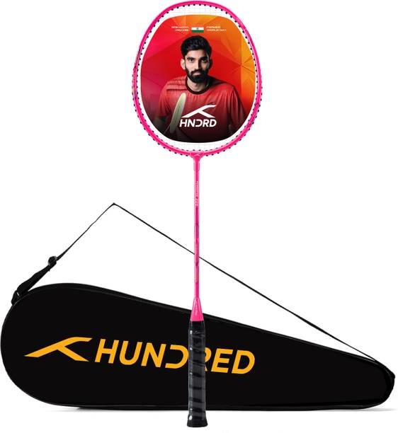 Hundred Powertek 200 Pink Strung Badminton Racquet