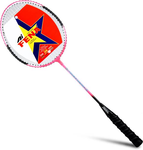 Fena Double Diamond Pink Strung Badminton Racquet