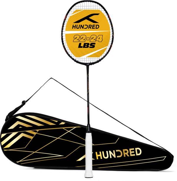 Hundred POWERTEK FORCE Black Strung Badminton Racquet