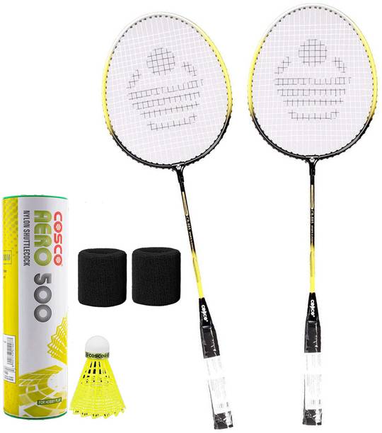 COSCO CB-885 Racquet With Aero 500 Shuttlecock Yellow Strung Badminton Racquet
